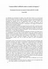 Research paper thumbnail of Comment définir la difficulté scolaire en matière de langue(s) ?