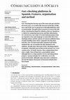 Research paper thumbnail of Fact-checking platforms in Spanish. Features, organisation and method