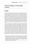 Research paper thumbnail of Ontologie a antropologie sociality: úvodem