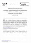 Research paper thumbnail of Determining the Antecedents of Marketing Competencies of
SMEs for International Market Performance