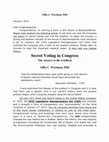 Research paper thumbnail of Congress returns to Secret Voting in the House.pdf