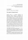 Research paper thumbnail of Istvan Sabjanics_Legality of National Security.pdf