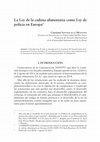 Research paper thumbnail of LA LEY DE LA CADENA ALIMENTARIA COMO LEY DE POLICÍA EN EUROPA