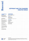 Research paper thumbnail of COPYRIGHT AND THE CHANGING CREATIVE WORLD, Milan (Italy) December 5, 2018 - Bocconi University (Centre for Research on Management and Economics of Arts and Culture Institution)