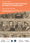 Research paper thumbnail of Colloque international : La Renaissance dans la pensée juridique contemporaine, Bordeaux, 7 et 8 mars 2019.