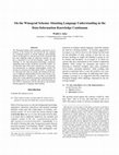 Research paper thumbnail of On the Winograd Schema: Situating Language Understanding in the Data-Information-Knowledge Continuum