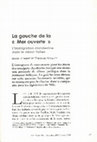 Research paper thumbnail of La gauche de la "Mer ouverte". L'immigration clandestine dans le débat italien