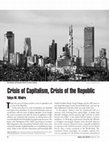 Research paper thumbnail of Crisis of Capitalism, Crisis of the Republic