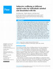 Research paper thumbnail of Measuring wellbeing at different spatial scales for individuals satisfied and dissatisfied with life