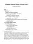 Research paper thumbnail of REFORMING COPYRIGHT LAW FOR A DEVELOPING AFRICA (66 J. Copyright Soc'y  U.S. A.  1 2018)