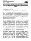 Research paper thumbnail of Effect of experimental diets on the activities of intestinal digestive enzymes of Grass carp, (Ctenopharyngodon idella) and Silver carp (Hypophthylmichthys molitrix) (Sadar Aslam; Amina Zuberi; Ahmad Shoaib, 2018, 9(1): 51-57)