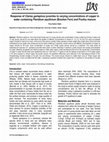 Research paper thumbnail of Response of Clarias gariepinus juveniles to varying concentrations of copper in water containing Pteridium aquilinium (Bracken Fern) and Poultry manure (Flora Eyibio Olaifa , 2018, 9(2): 99-105)