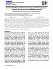 Research paper thumbnail of Evaluation the efficiency of Scenedesmus obliquus, Chlorella vulgaris and a mixture of two algae in municipal wastewater treatment (Mohammad Hadi Abolhasani; Seyed Abbas Hoseini; Rasool Ghorbani; Ordog Vince, 2019, 10(1): 27-36)