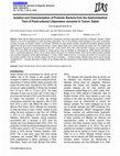 Research paper thumbnail of Isolation and Characterization of Probiotic Bacteria from the Gastrointestinal Tract of Pond-cultured Litopenaeus vannamei in Tuaran, Sabah (Chun Yao Ang; Tamrin M. Lal, 2019, 10(1): 60-73)