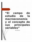 Research paper thumbnail of El campo de estudio de la macroeconomía.docx