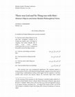 Research paper thumbnail of "'God was and No Thing was with Him': Abstract Objects and Some Muslim Philosophical Views"