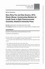 Research paper thumbnail of Plastic Money: Constructing Markets for Credit Cards in Eight Postcommunist Countries_by Ákos Róna-Tas and Alya Guseva -- book review