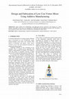 Research paper thumbnail of Design and Fabrication of Low Cost Vortex Mixer Using Additive Manufacturing