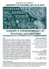 Research paper thumbnail of CfA: Husserl's Phenomenology of Phantasy and Emotions (International Workshop)