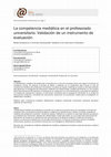 Research paper thumbnail of La competencia mediática en el profesorado universitario. Validación de un instrumento de evaluación