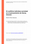 Research paper thumbnail of El conflicto individuo-sociedad en el pensamiento de Georg Simmel