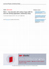 Research paper thumbnail of Micro -ring resonator with variety of gap width for acid rain sensing application: preliminary study