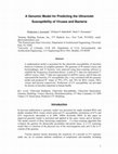 Research paper thumbnail of A Genomic Model for Predicting the Ultraviolet Susceptibility of Viruses and Bacteria