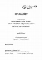 Research paper thumbnail of Native Hawaiian charter schools-schools without walls