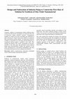 Research paper thumbnail of Design and Fabrication of Infusion Pump to Control the Flow Rate of Solution for Synthesis of Zinc Oxide Nanomaterial