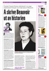 Research paper thumbnail of Å skrive Beauvoir ut av historien - Om François Dosse La Saga des intellectuels français