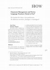 Research paper thumbnail of Classroom Management and Novice Language Teachers: Friend or Foe?