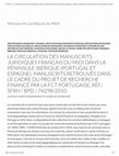 Research paper thumbnail of M. A. Bilotta, La circulation des mss juridiques français du Midi dans la Péninsule ibérique (Portugal et Espagne). Manuscrits retrouvés dans le cadre du projet de recherche financé par la FCT portugaise réf. : SFRH / BPD / 74298/2010, Cahier de recherche "Manuscrits Juridiques du Midi" 26.03.2019