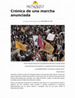 Research paper thumbnail of Crónica de una marcha anunciada