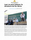 Research paper thumbnail of Leer es para pobres; la dictatura de los libros