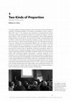 Research paper thumbnail of Two Kinds of Proportion (Introduction to Proportional Systems in the History of Architecture: A Critical Reconsideration, Leiden University Press, 2018)