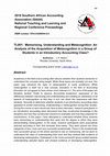 Research paper thumbnail of Memorising, Understanding and Metacognition: An Analysis of the Acquisition of Metacognition in a Group of Students in an Introductory Accounting Class