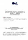 Research paper thumbnail of Une typologie des politiques d’accountability en éducation: l’incidence de l’instrumentation et des théories de la régulation