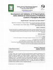 Research paper thumbnail of Development and Validation of UV-Spectrophoto- metric Method for Determination of Palladium Content in Rasagiline Mesylate Article Information