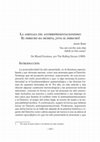 Research paper thumbnail of La amenaza del antirrepresentacionismo: el Derecho ha muerto, ¡viva el Derecho!