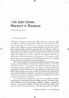 Research paper thumbnail of Un solo nome» Manzoni in Sciascia