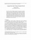 Research paper thumbnail of Language Policy, Dialect Writing and Linguistic Diversity