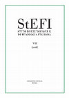 Research paper thumbnail of StEFI (Studi di Erudizione e di Filologia Italiana) 2018 is now on-line [Sommario - Preview]
(http://www.studierudizionefilologia.it/stefi/it/)