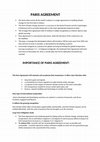 Research paper thumbnail of PARIS AGREEMENT critical analysis