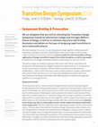 Research paper thumbnail of Transition Design Symposium 2016 Symposium Briefing & Provocation