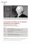 Research paper thumbnail of Nach Neuseeland und zurück: Zur Entstehung der „Geschichte der Menschheit“ von 1779, @ book launch "Isaak Iselins Schriften in vier Bänden" (Basel, 15 December 2018)