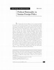 Research paper thumbnail of Political Rationality in Iranian Foreign Policy