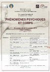 Research paper thumbnail of Phénomènes psychiques et corps (28–29 November 2012, Bucharest)