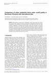 Research paper thumbnail of Comparison of urban residential storm water runoff quality in Bucharest, Romania with international data