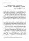 Research paper thumbnail of Espace, territoire et urbanisme Le sens de l'espace : Rapport du social à la spatialité