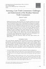 Research paper thumbnail of Assessing a Late Truth Commission: Challenges and Achievements of the Brazilian National Truth Commission